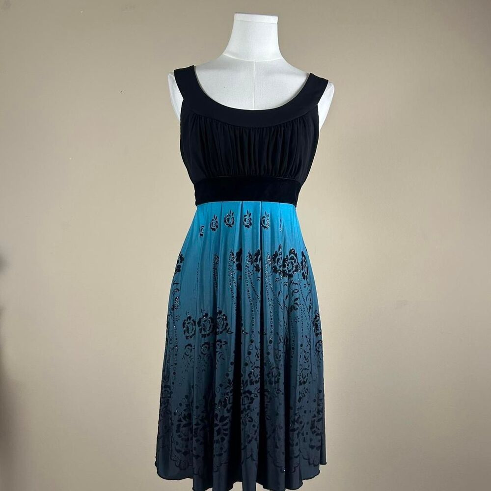 Trixxi Blue and Black Whimsigoth Scene Y2K Fairy Midi Dress
